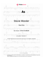 Noten, Akkorde Stevie Wonder - As