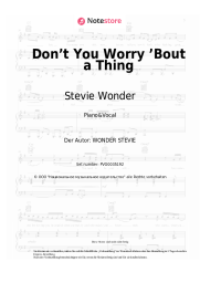 Noten, Akkorde Stevie Wonder - Don’t You Worry ’Bout a Thing