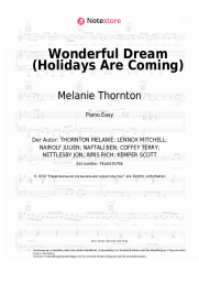 Noten, Akkorde Melanie Thornton - Wonderful Dream (Holidays Are Coming)