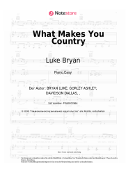 Noten, Akkorde Luke Bryan - What Makes You Country