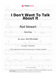 Noten, Akkorde Rod Stewart - I Don't Want To Talk About It