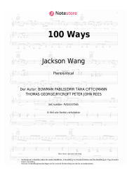 Noten, Akkorde Jackson Wang - 100 Ways
