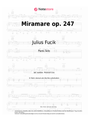 Noten, Akkorde Julius Fucik - Miramare op. 247