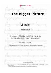 Noten, Akkorde Lil Baby - The Bigger Picture