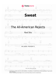 Noten, Akkorde The All-American Rejects - Sweat