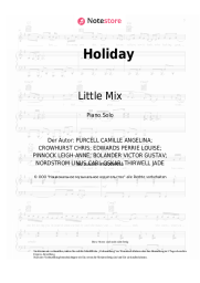 Noten, Akkorde Little Mix - Holiday