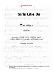 Noten, Akkorde Zoe Wees - Girls Like Us