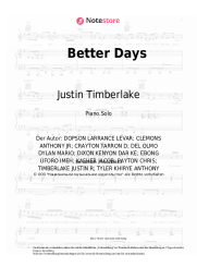 Noten, Akkorde Ant Clemons, Justin Timberlake - Better Days