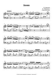 Noten, Akkorde Domenico Cimarosa - Sonata No. 9 Andante