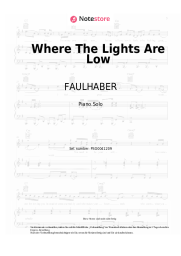 Noten, Akkorde Toby Romeo, Felix Jaehn, FAULHABER - Where The Lights Are Low