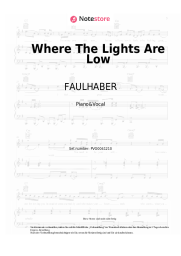 Noten, Akkorde Toby Romeo, Felix Jaehn, FAULHABER - Where The Lights Are Low