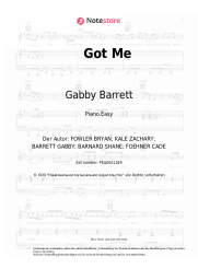 Noten, Akkorde Gabby Barrett - Got Me
