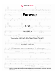 Noten, Akkorde Kiss - Forever