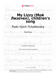 Noten, Akkorde Pyotr Ilyich Tchaikovsky - My Lizzy (Мой Лизочек), children's song