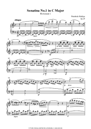Noten, Akkorde Friedrich Kuhlau - Sonatina No.1 in C Major Op.20 Movement 1