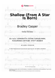 Noten, Akkorde Lady Gaga, Bradley Cooper - Shallow (From A Star Is Born)