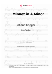 Noten, Akkorde Johann Krieger - Minuet in A Minor