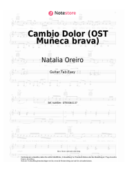 Noten, Akkorde Natalia Oreiro - Cambio Dolor (OST Muñeca brava)