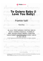 Noten, Akkorde Chesca, Pitbull, Frankie Valli - Te Quiero Baby (I Love You Baby)