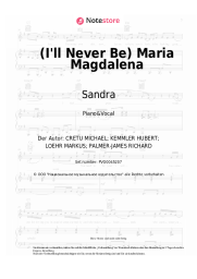 Noten, Akkorde Sandra - (I'll Never Be) Maria Magdalena