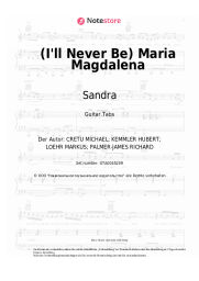 Noten, Akkorde Sandra - (I'll Never Be) Maria Magdalena