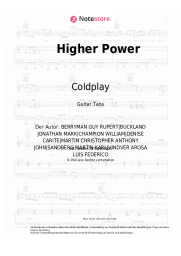 Noten, Akkorde Coldplay - Higher Power