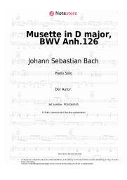 undefined Johann Sebastian Bach - Musette in D major, BWV Anh.126