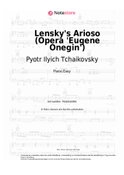 undefined Pyotr Ilyich Tchaikovsky - Lensky's Arioso (Opera 'Eugene Onegin')
