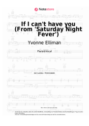 Noten, Akkorde Yvonne Elliman - If I can't have you (From 'Saturday Night Fever') 