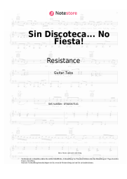 Noten, Akkorde Resistance - Sin Discoteca... No Fiesta!