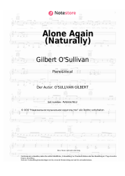 Noten, Akkorde Gilbert O'Sullivan - Alone Again (Naturally)