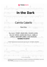 Noten, Akkorde Camila Cabello - In the Dark