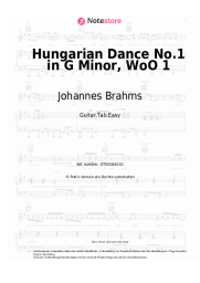 Noten, Akkorde Johannes Brahms - Hungarian Dance No.1 in G Minor, WoO 1