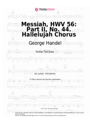 Noten, Akkorde George Handel - Messiah, HWV 56: Part II, No. 44. Hallelujah Chorus