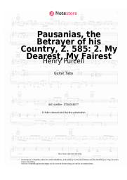 Noten, Akkorde Henry Purcell - Pausanias, the Betrayer of his Country, Z. 585: 2. My Dearest, My Fairest