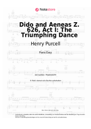 Noten, Akkorde Henry Purcell - Dido and Aeneas Z. 626, Act I: The Triumphing Dance