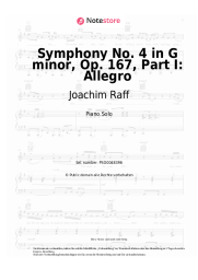 Noten, Akkorde Joachim Raff - Symphony No. 4 in G minor, Op. 167, Part I: Allegro