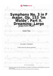 Noten, Akkorde Joachim Raff - Symphony No. 3 in F major, Op. 153 ‘Im Walde’, Part II. Dreaming: Largo