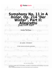 Noten, Akkorde Joachim Raff - Symphony No. 11 in A minor, Op. 214 ‘Der Winter’, Part II: Allegretto