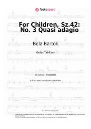 Noten, Akkorde Bela Bartok - For Children, Sz.42: No. 3 Quasi adagio