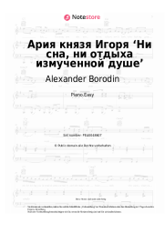 undefined Alexander Borodin - Prince Igor's aria (‘No sleep, no rest for my tormented soul’)