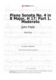 Noten, Akkorde John Field - Piano Sonata No. 4 in B Major, H 17: Part 1, Moderato