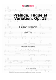 Noten, Akkorde Cesar Franck - Prelude, Fugue et Variation, Op. 18
