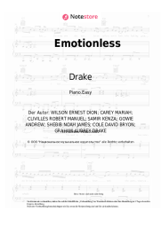 Noten, Akkorde Drake - Emotionless