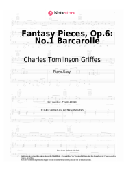 undefined Charles Tomlinson Griffes - Fantasy Pieces, Op.6: No.1 Barcarolle