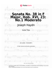 Noten, Akkorde Joseph Haydn - Sonata No. 38 in F Major, Hob. XVI, 23: Part 1 Moderato