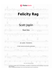 Noten, Akkorde Scott Joplin - Felicity Rag