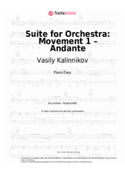 Noten, Akkorde Vasily Kalinnikov - Suite for Orchestra: Movement 1 – Andante