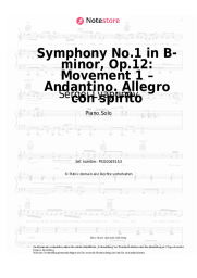 Noten, Akkorde Sergei Lyapunov - Symphony No.1 in B-minor, Op.12: Movement 1 – Andantino. Allegro con spirito