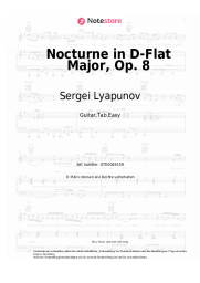 Noten, Akkorde Sergei Lyapunov - Nocturne in D-Flat Major, Op. 8